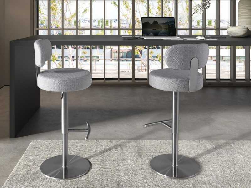 Modern design swivel stool - MÉRIBEL