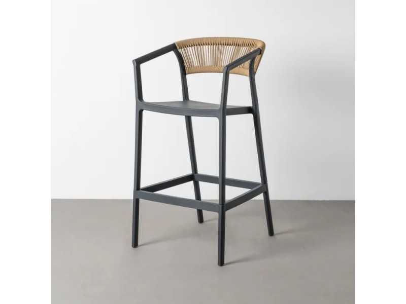 Taburete / silla para exterior de polipropileno - SOMMER ANTRACITA
