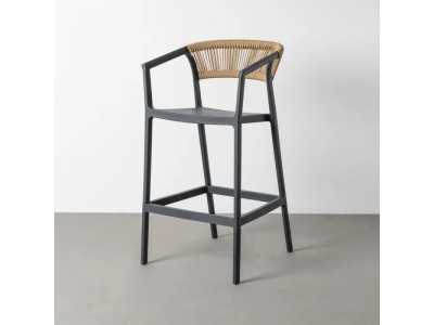 Taburete / silla para exterior de polipropileno - SOMMER ANTRACITA