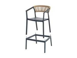 Taburete / silla para exterior de polipropileno - SOMMER ANTRACITA 2