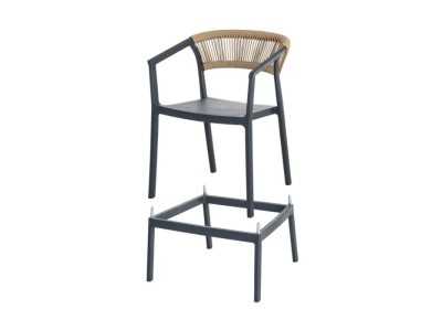 Taburete / silla para exterior de polipropileno - SOMMER ANTRACITA