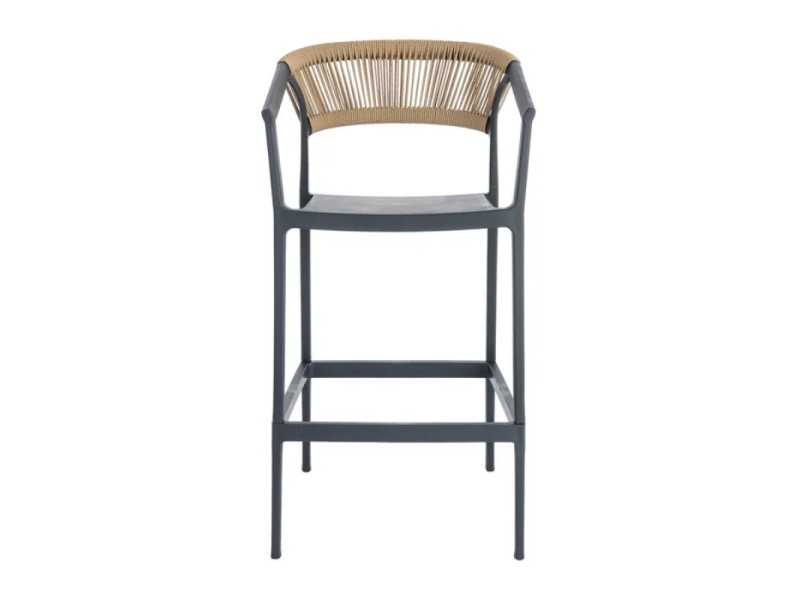 Taburete / silla para exterior de polipropileno - SOMMER ANTRACITA