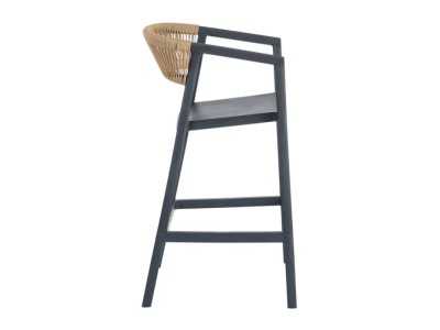 Taburete / silla para exterior de polipropileno - SOMMER ANTRACITA