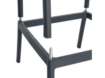 Polypropylene outdoor stool/chair - SOMMER ANTRACITA
