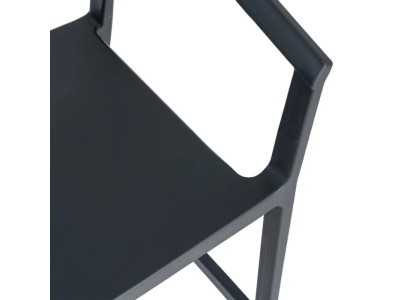 Polypropylene outdoor stool/chair - SOMMER ANTRACITA