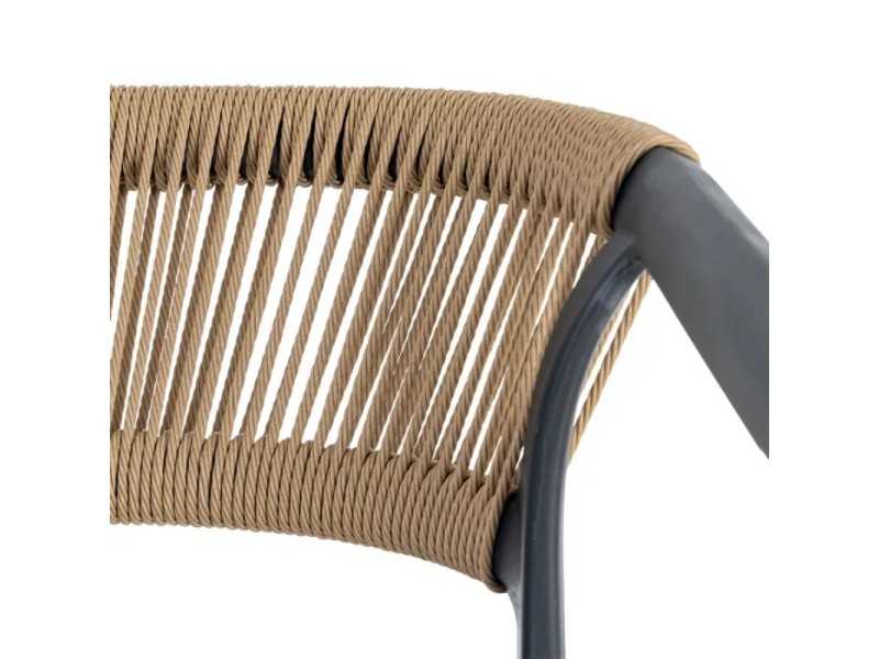 Tabouret / chaise d'extérieur en polypropylène - SOMMER ANTRACITA