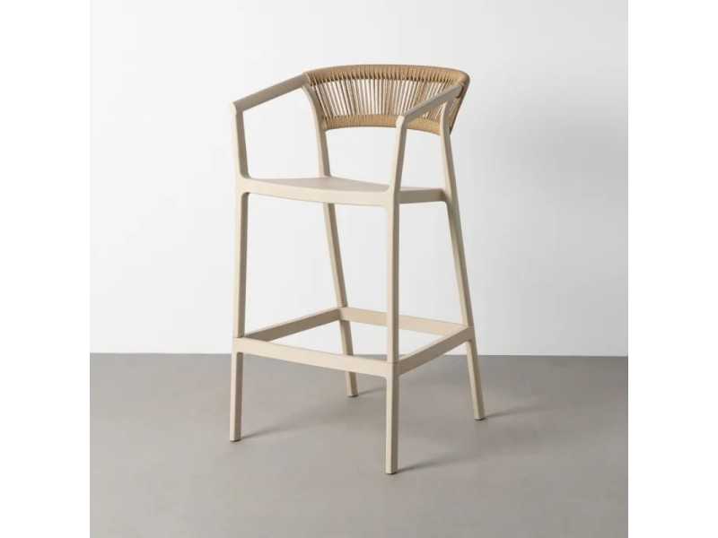 Tabouret / chaise d'extérieur en polypropylène - SOMMER BEIGE