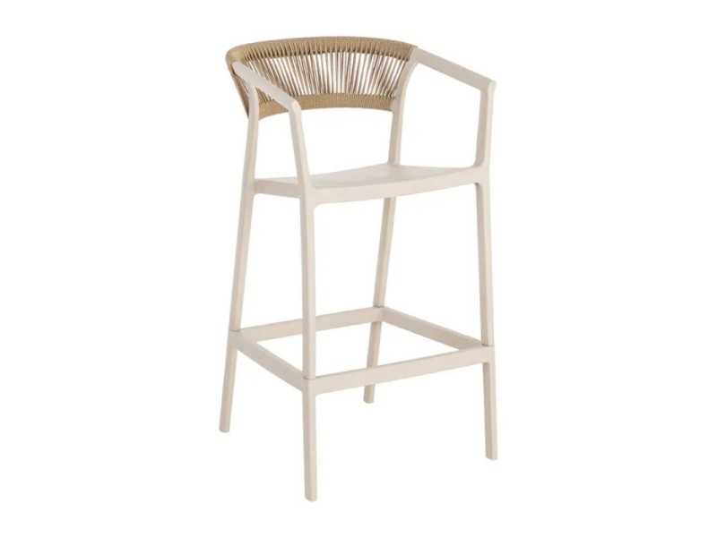 Polypropylene outdoor stool/chair - SOMMER BEIGE