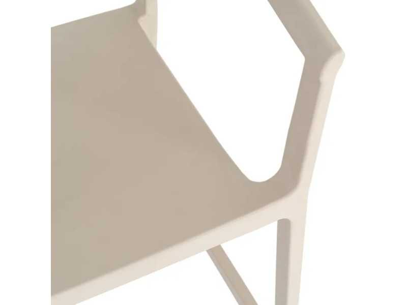 Polypropylene outdoor stool/chair - SOMMER BEIGE