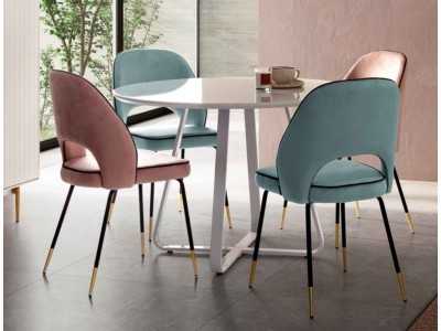 Silla de diseño tapizada - DAVIDE VERDE