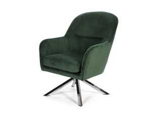 Swivel armchair upholstered in velvet - ALKEN VERDE