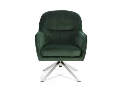 Sillón giratorio tapizado en terciopelo - ALKEN VERDE