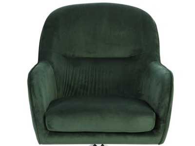 Fauteuil pivotant recouvert de velours - ALKEN VERDE