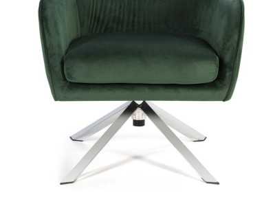 Swivel armchair upholstered in velvet - ALKEN VERDE