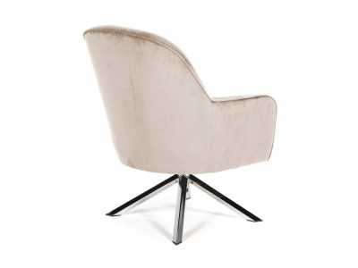 Fauteuil pivotant recouvert de velours - ALKEN BEIGE