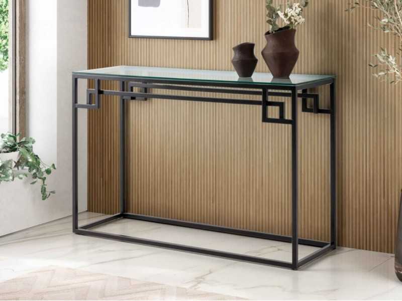 Black epoxy stainless steel console - ATTERT NOIR