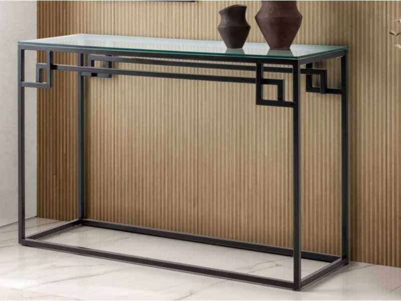 Black epoxy stainless steel console - ATTERT NOIR