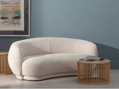 Designer sofa upholstered in fabric - AASEL