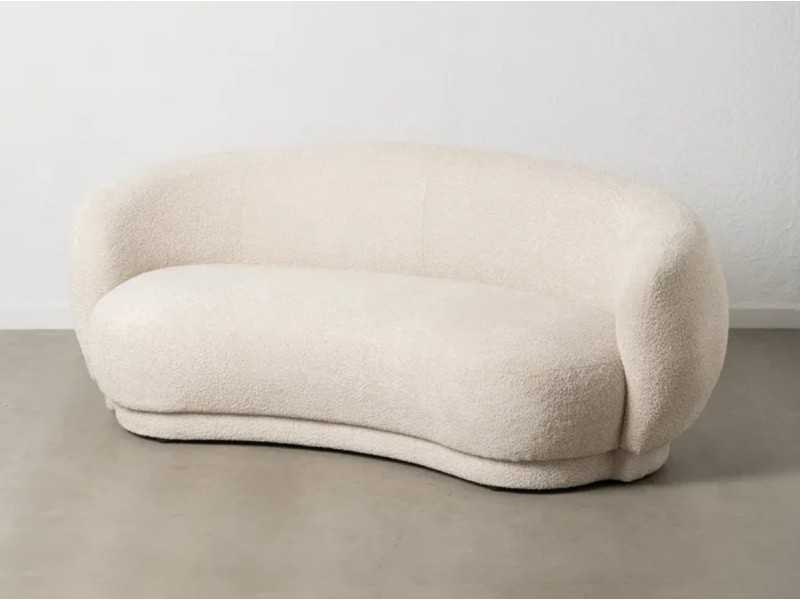 Designer sofa upholstered in fabric - AASEL