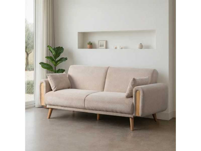 Upholstered sofa bed - AUBUSSON CREMA