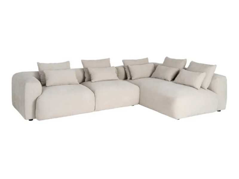 Canapé avec chaise longue à droite - ALBI CREMA