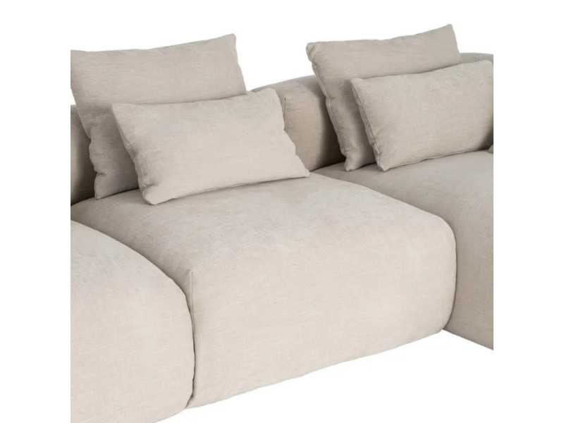 Sofá con chaise longue derecha - ALBI CREMA