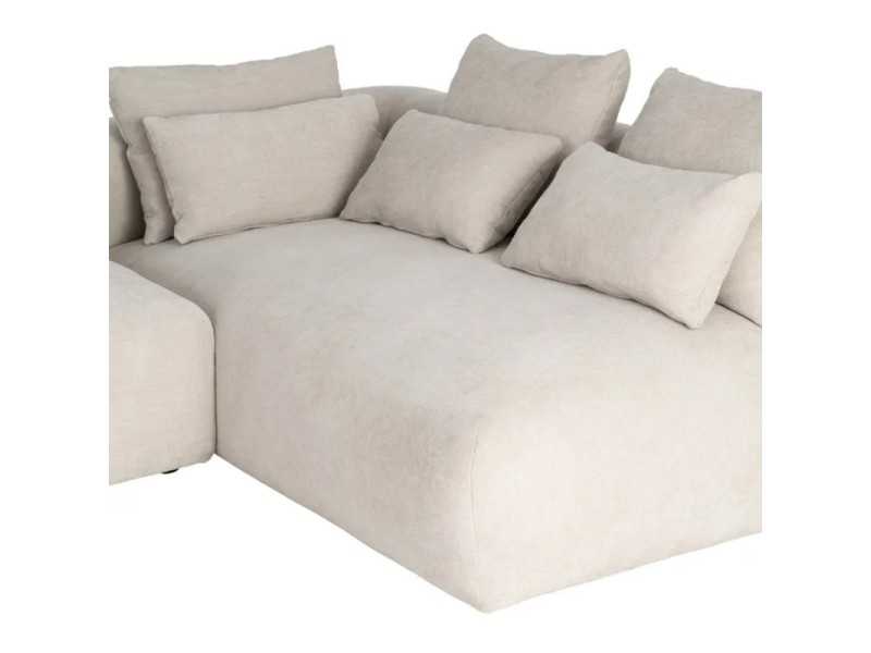 Sofá con chaise longue derecha - ALBI CREMA
