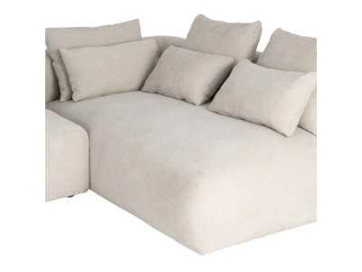 Sofá con chaise longue derecha - ALBI CREMA