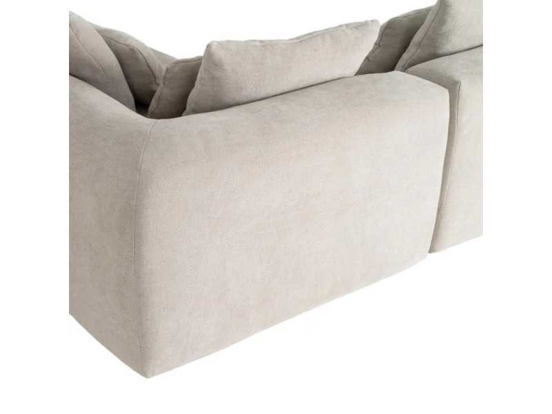 Canapé avec chaise longue à droite - ALBI CREMA