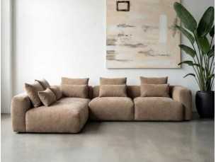 Canapé avec chaise longue à gauche - ALBI BEIGE