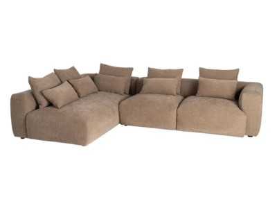 Canapé avec chaise longue à gauche - ALBI BEIGE