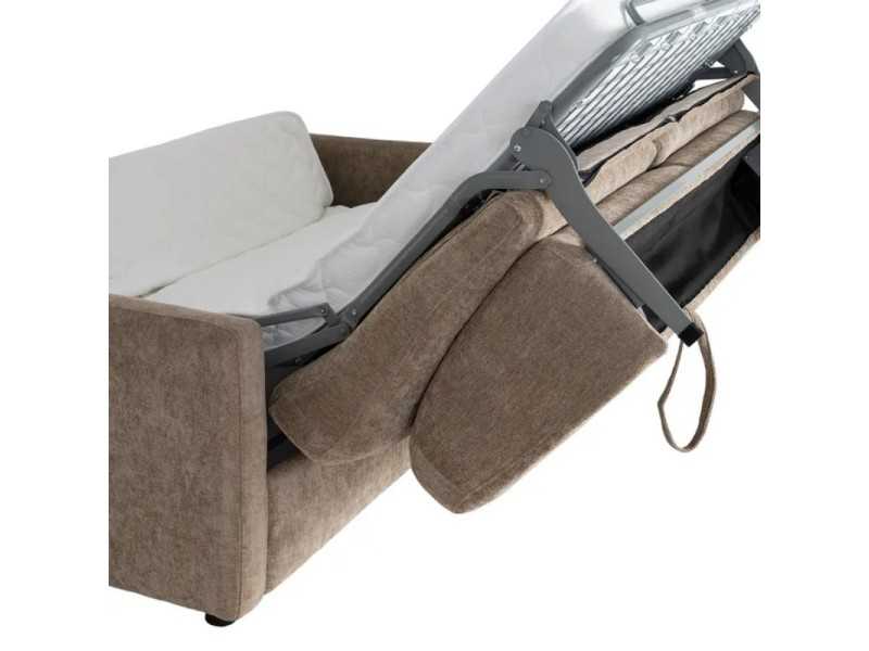 Sofá cama tapizado en tela - ALBUFERA TAUPE
