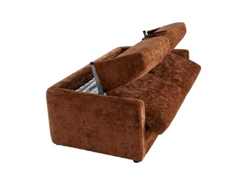 Sofá cama tapizado en tela - ALBUFERA TEJA