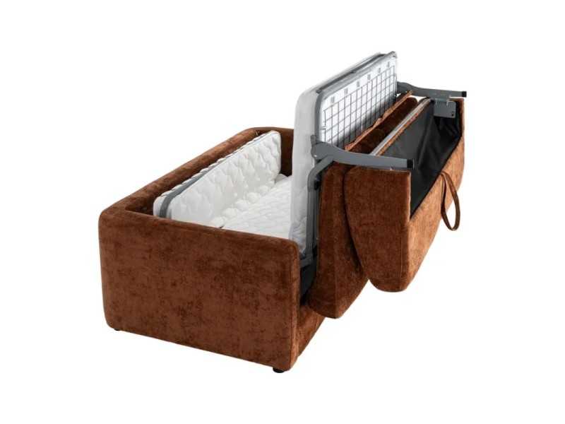 Sofá cama tapizado en tela - ALBUFERA TEJA