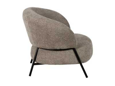 Upholstered armchair with lacquered steel structure - ALFA