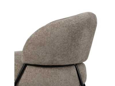 Fauteuil tapissé avec structure en acier laqué - ALFA