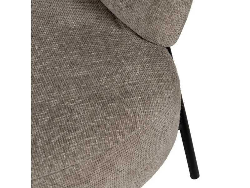 Upholstered armchair with lacquered steel structure - ALFA