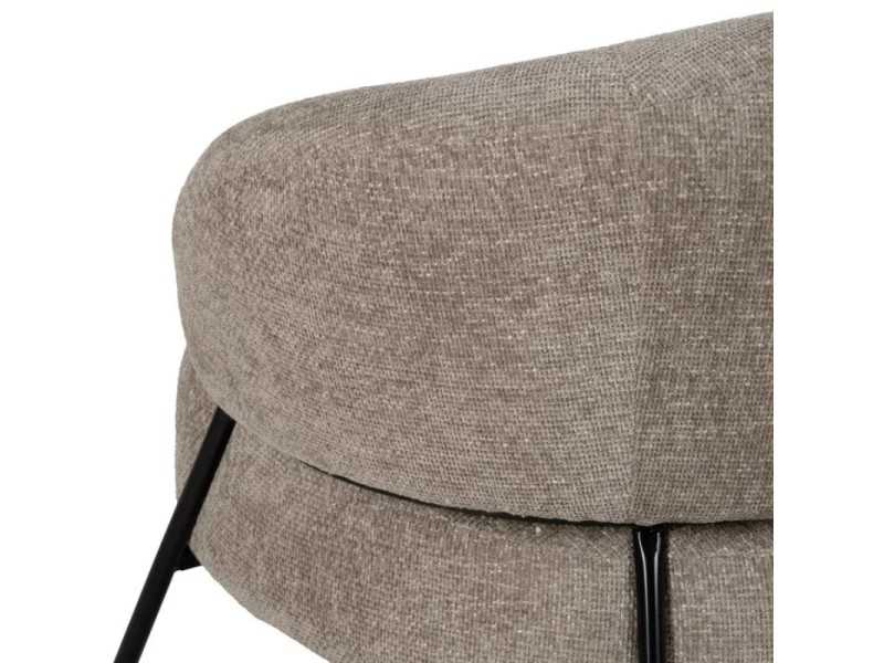 Upholstered armchair with lacquered steel structure - ALFA