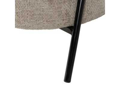 Upholstered armchair with lacquered steel structure - ALFA