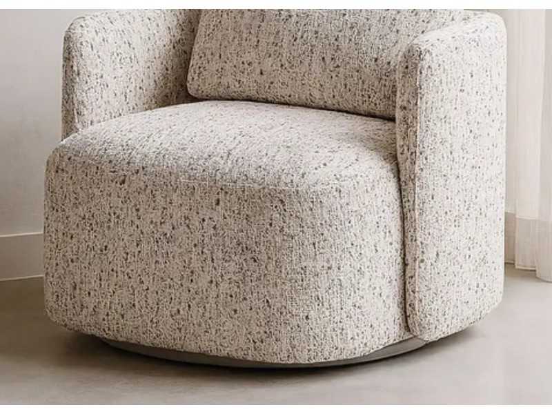 Sillón giratorio de diseño moderno - ATLANTA BEIGE