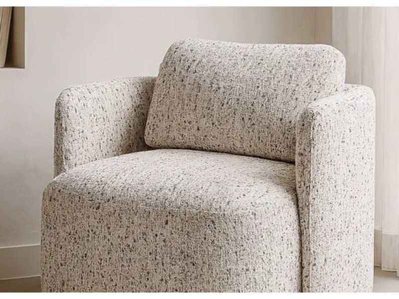 Fauteuil pivotant au design moderne - ATLANTA BEIGE