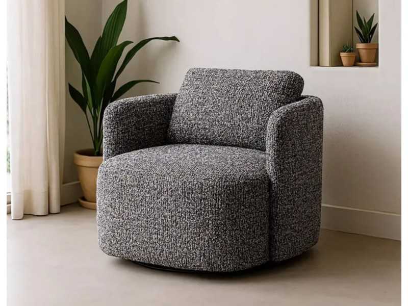Fauteuil pivotant au design moderne - ATLANTA GRIS