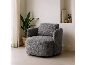 Fauteuil pivotant au design moderne - ATLANTA GRIS 2