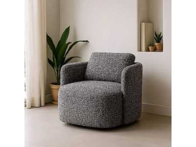 Modern swivel armchair - ATLANTA GRIS