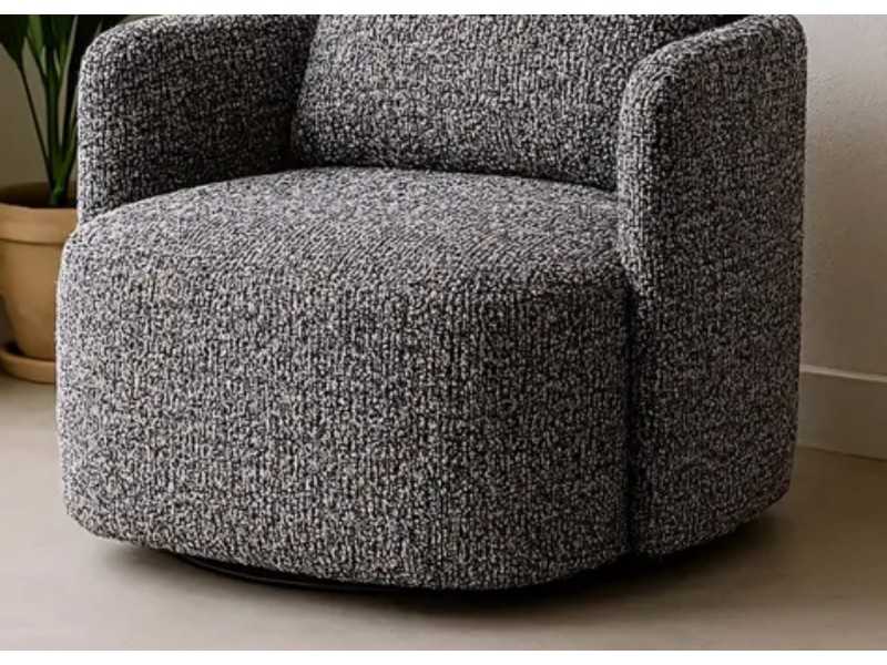Sillón giratorio de diseño moderno - ATLANTA GRIS
