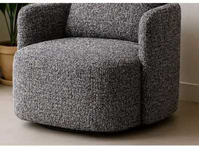 Sillón giratorio de diseño moderno - ATLANTA GRIS
