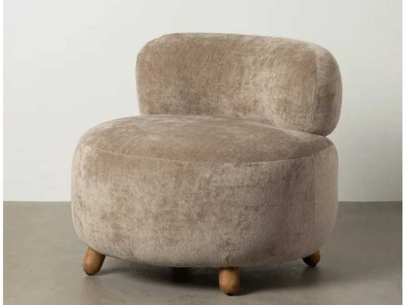 Upholstered designer armchair - BOLA