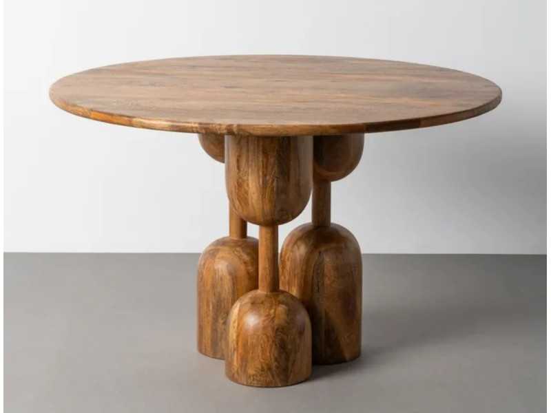 Round mango wood dining table - PIERRES