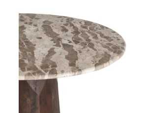 Table de salle à manger ronde avec plateau en marbre - ALBIR 2