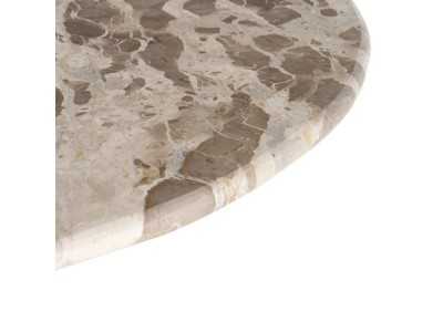 Round dining table with a marble top - ALBIR